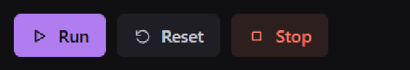 The three buttons on Purple Dark
