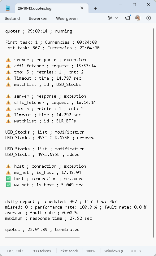 Log file after 13 hours