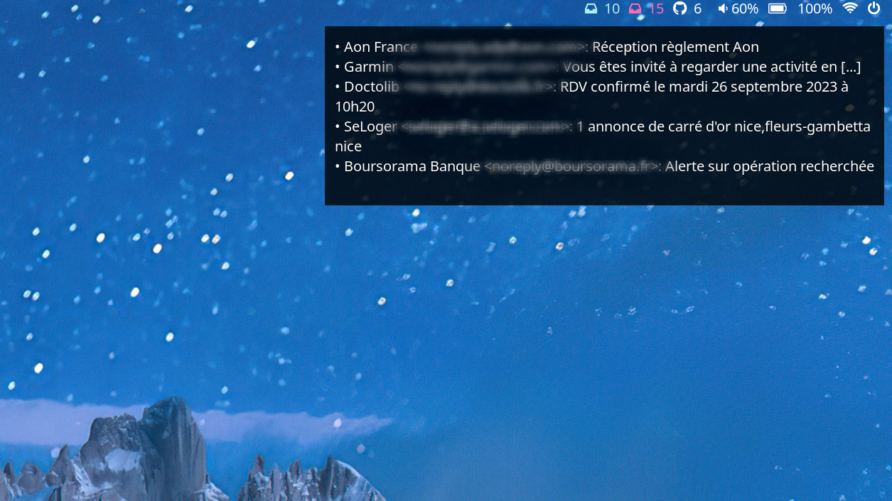 waybar integration screenshot