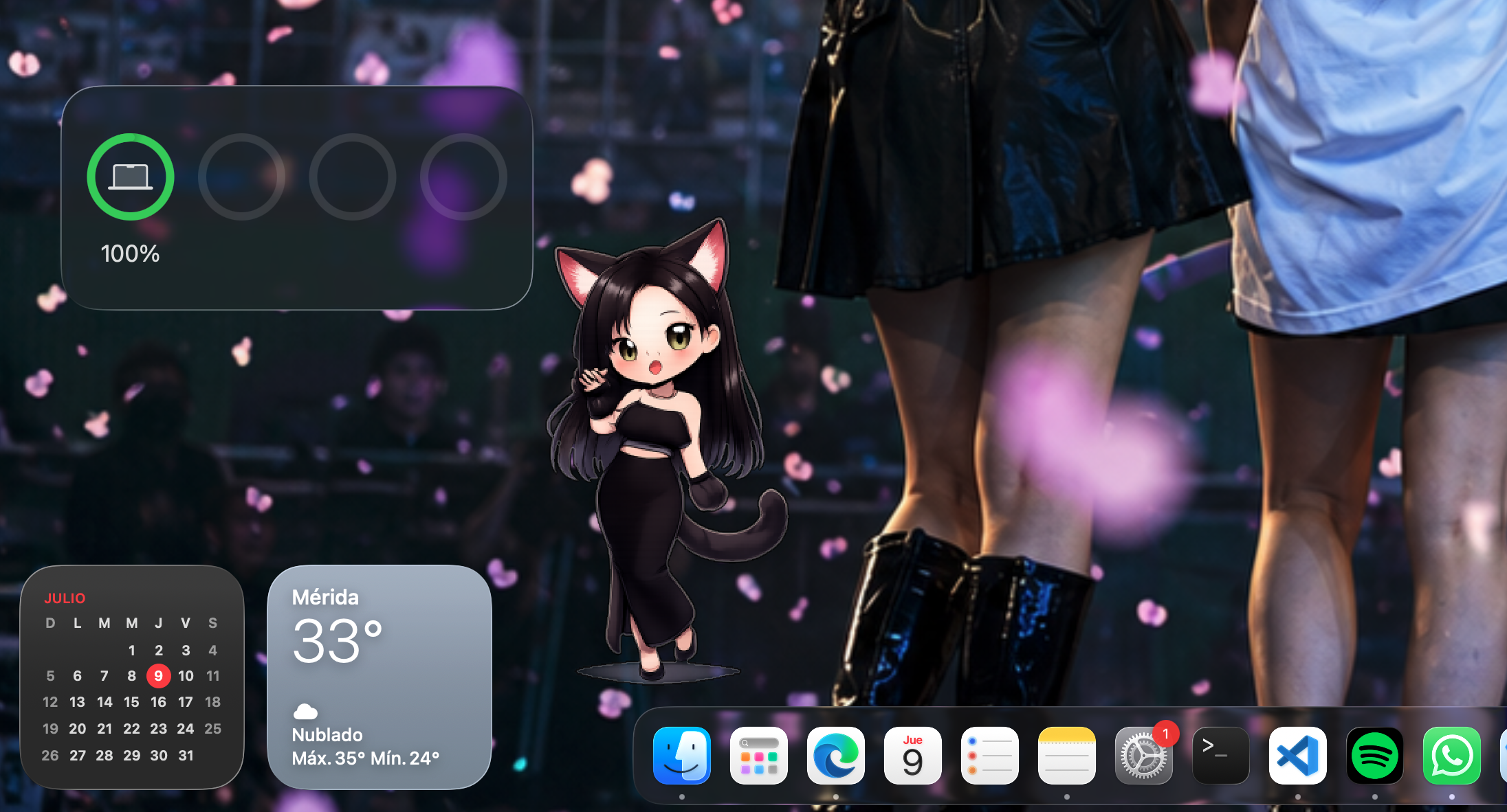 Generated cat on the desktop