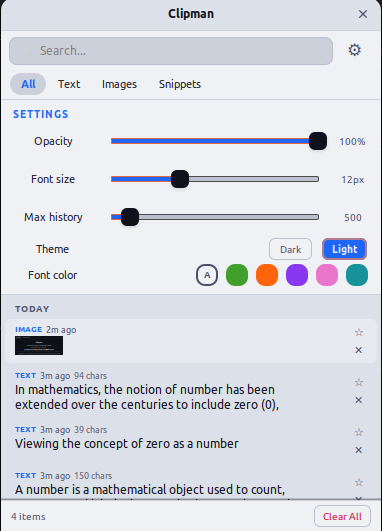 Light theme