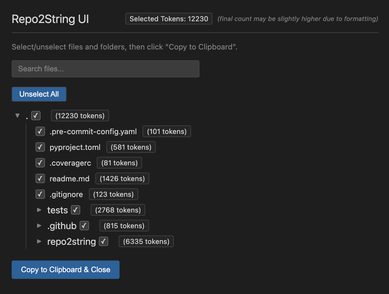 Selection Mode Screenshot