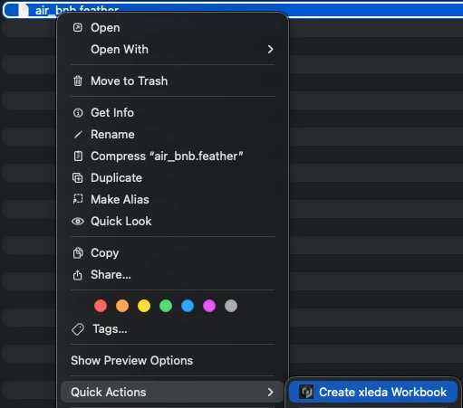 From right-click MacOS