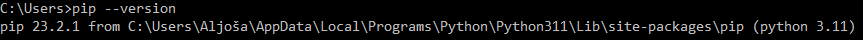 cmd pip version