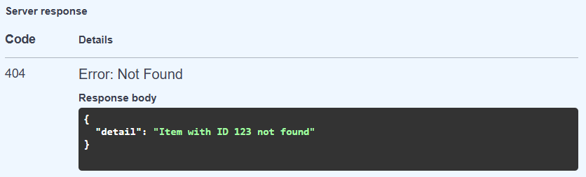 Response sample