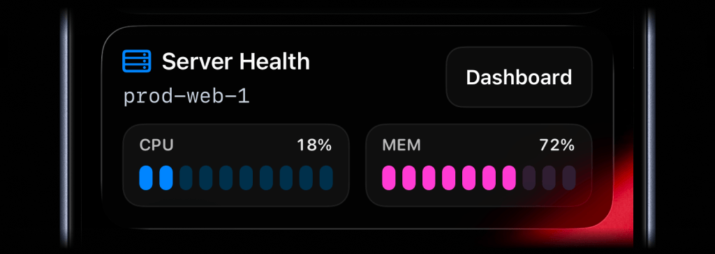 Metrics Live Activity with an SF Symbol icon on the iPhone Lock Screen
