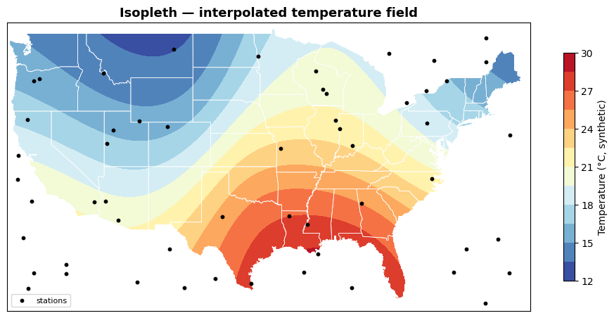 interpolated isopleth