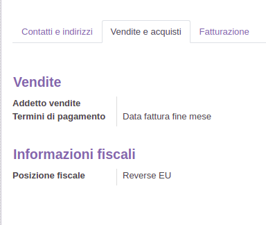 Impostazione posizioni fiscali Extra CEE