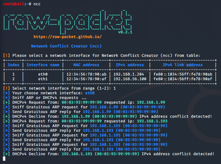 ncc output