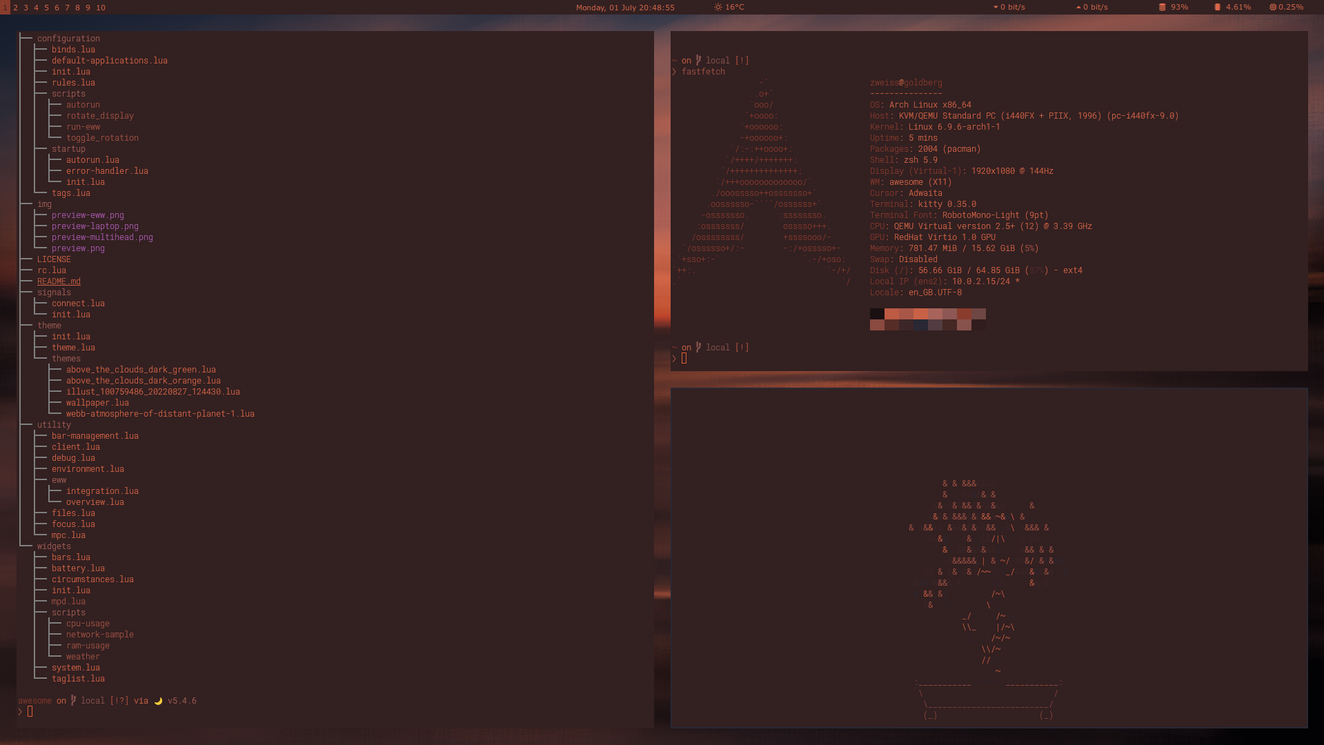 Dark theme example