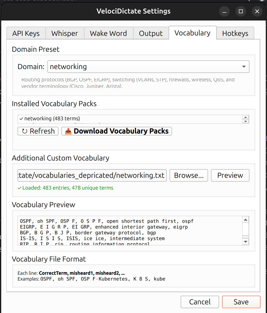 Vocabulary Manager
