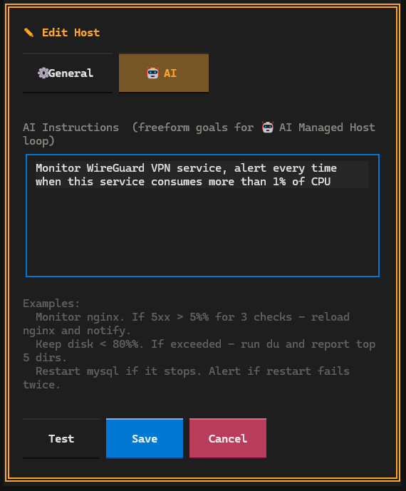 Host AI Settings