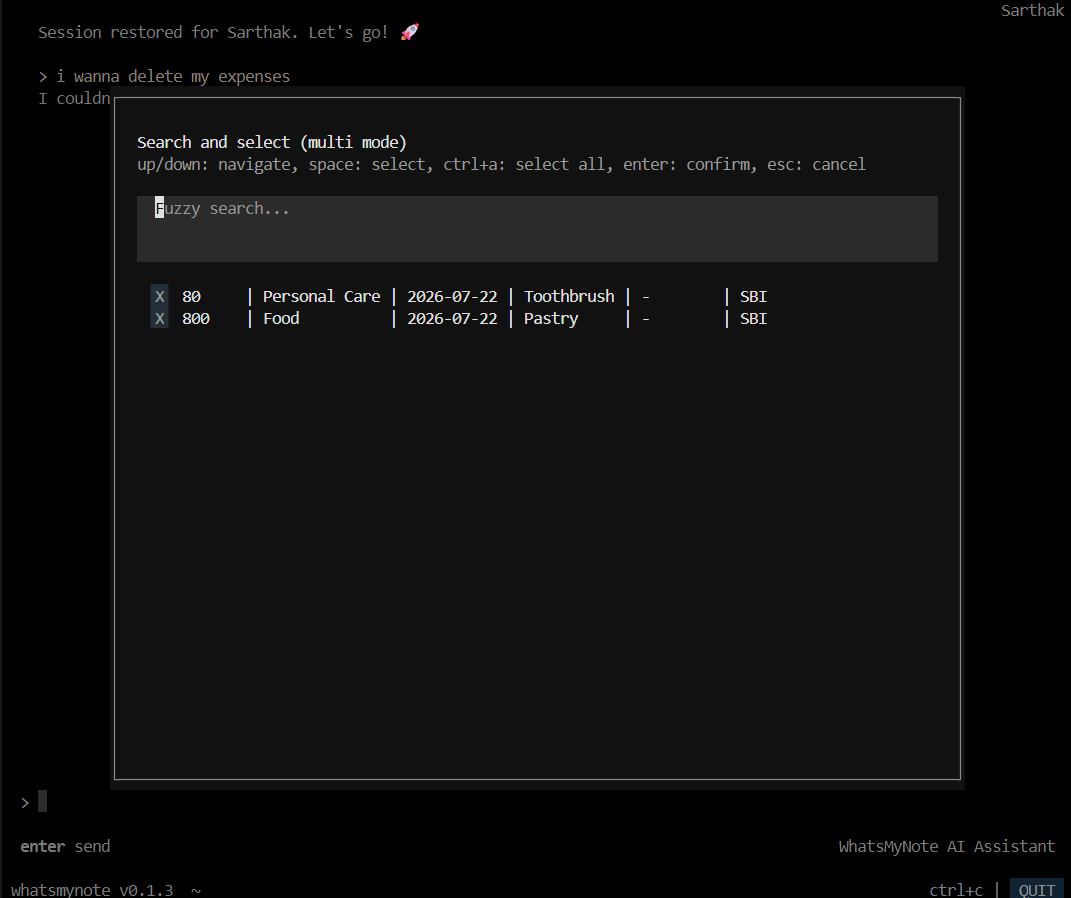 Fuzzy Search Modal