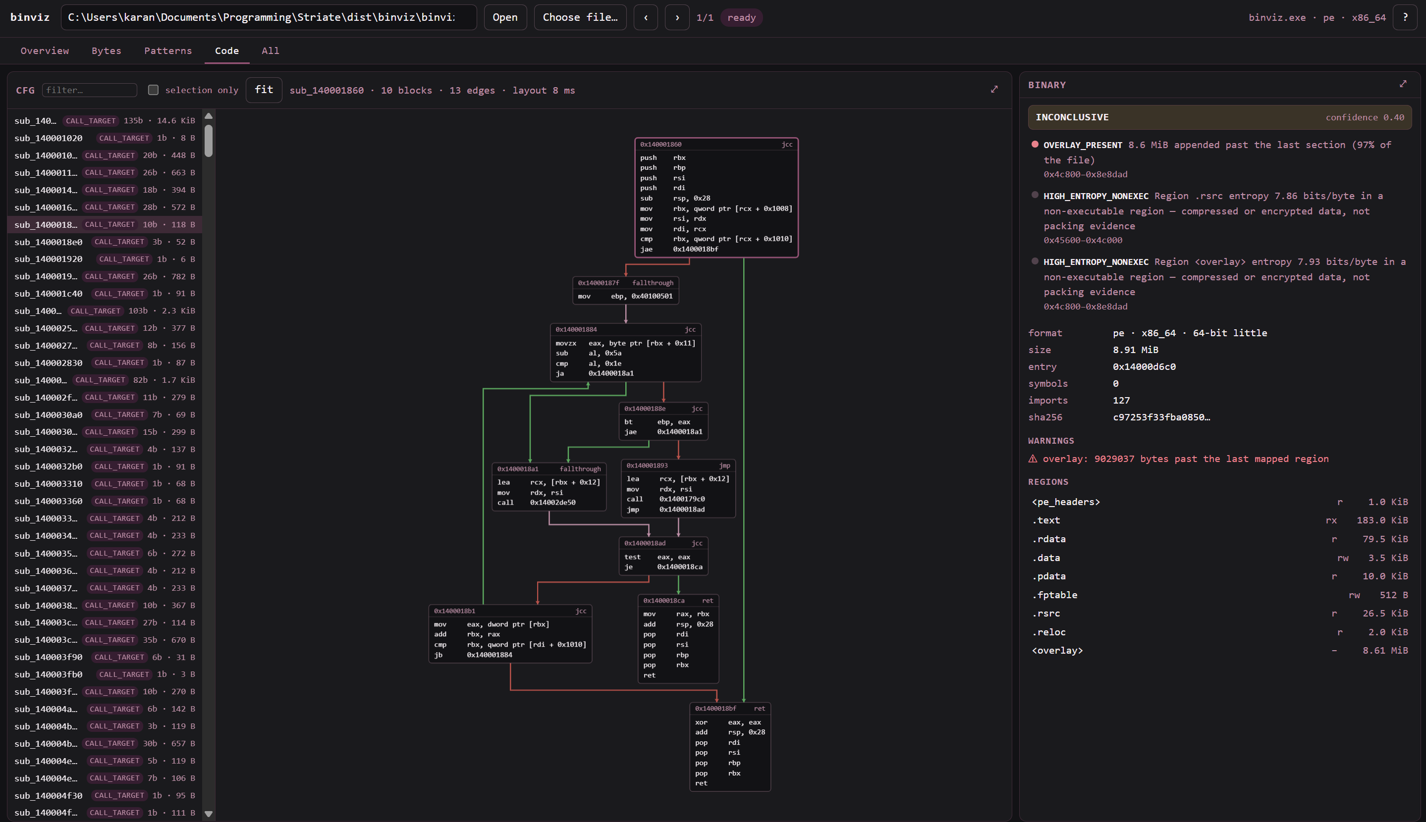 Code workspace