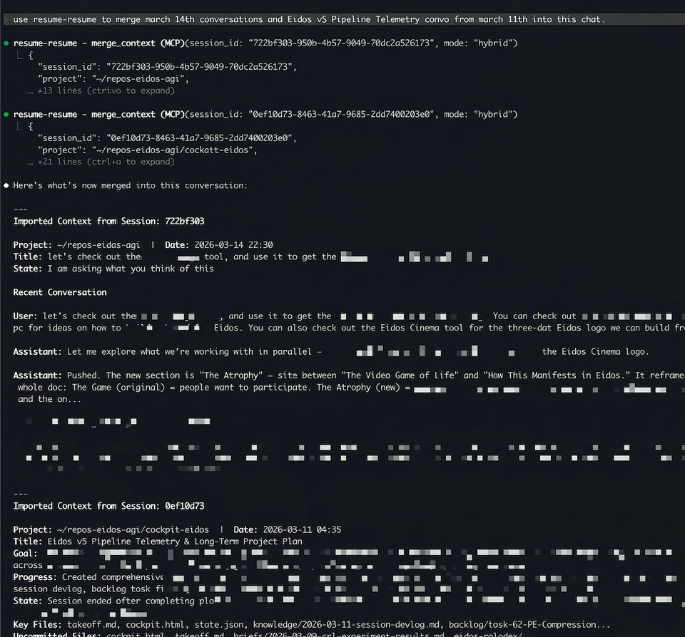 resume-resume merge example