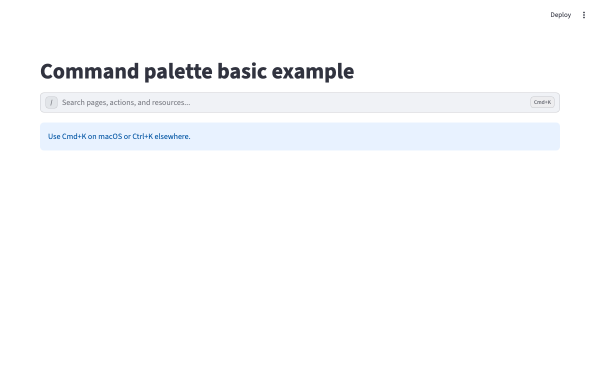 streamlit-command-palette demo