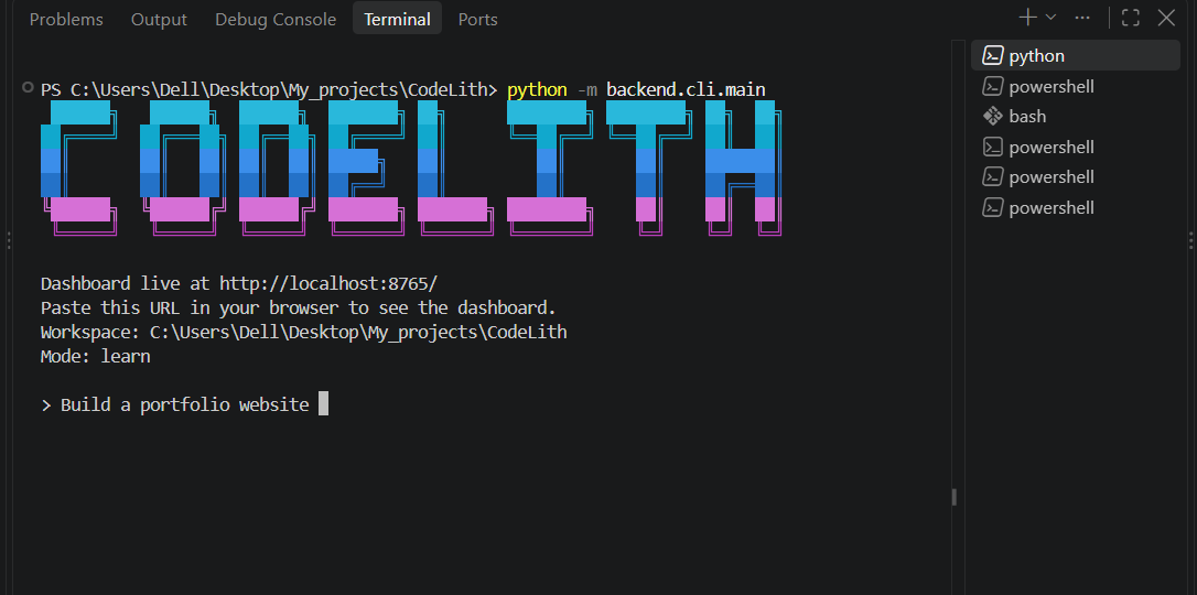 CodeLith Dashboard