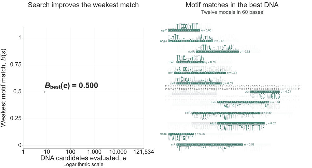 Recorded improvements in the twelve-model search