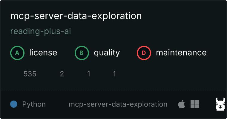 mcp-server-data-exploration MCP server