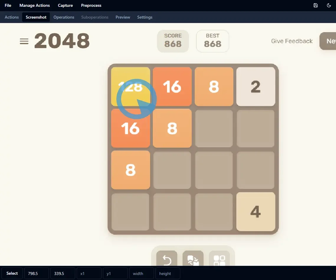 Select a point within the borders on the screenshot.