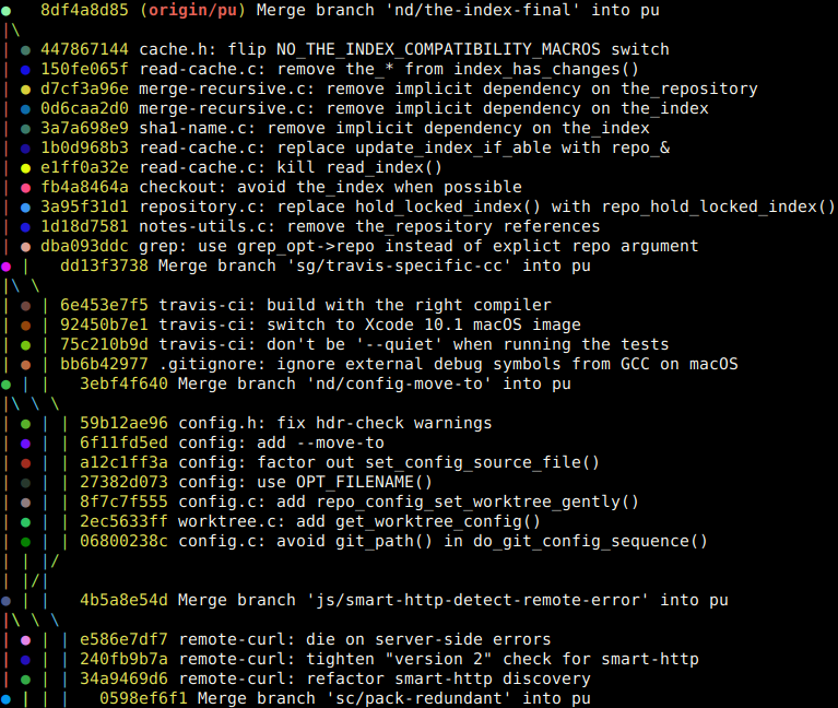 git clog screenshot