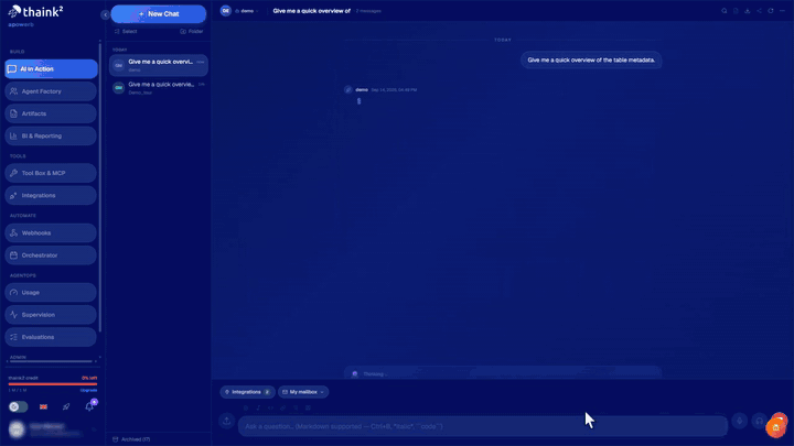 Running the agent and turning answers into a dashboard