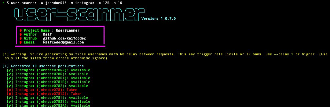 user-scanner's wildcard username feature