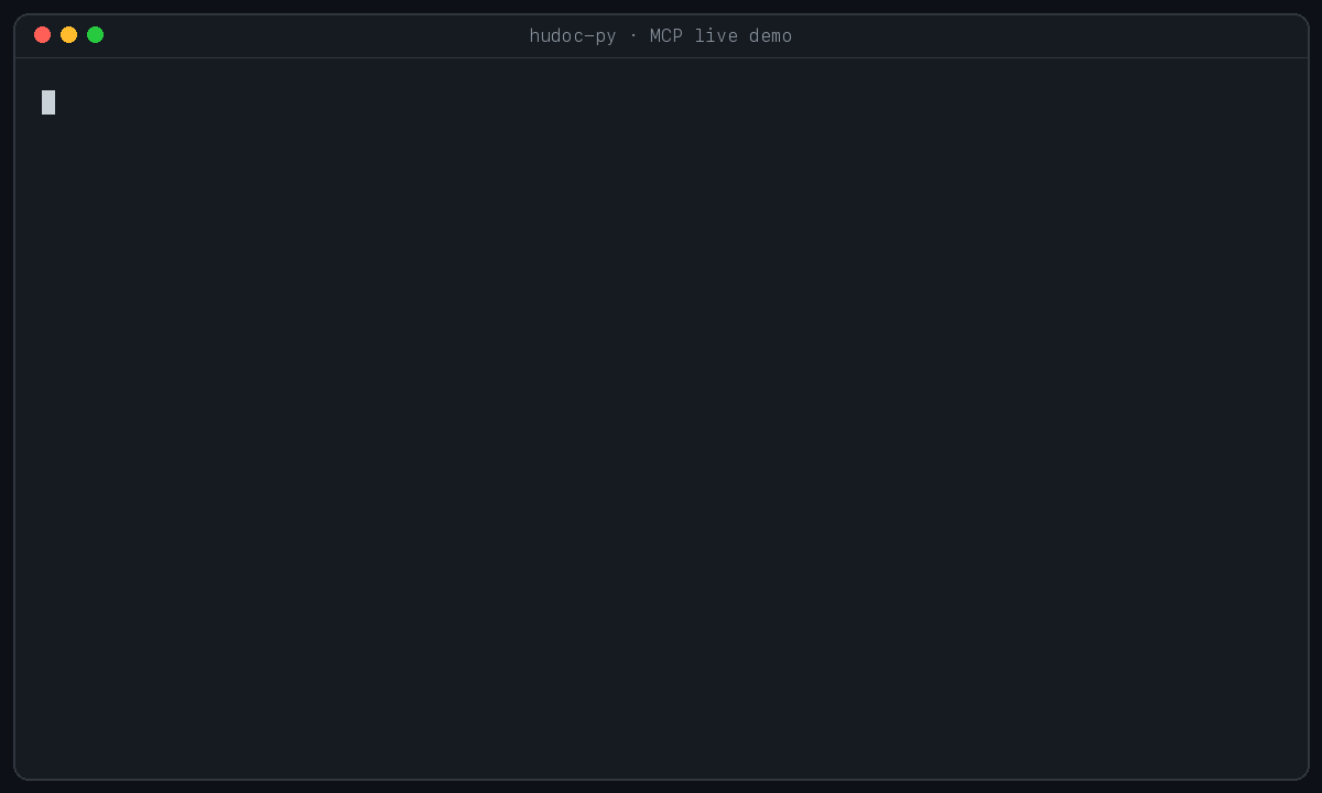 Live echr-py MCP terminal demo