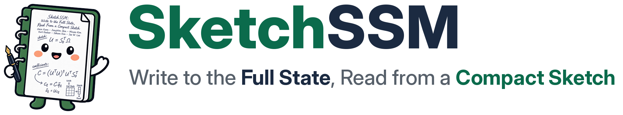 SketchSSM: Write to the Full State, Read from a Compact Sketch