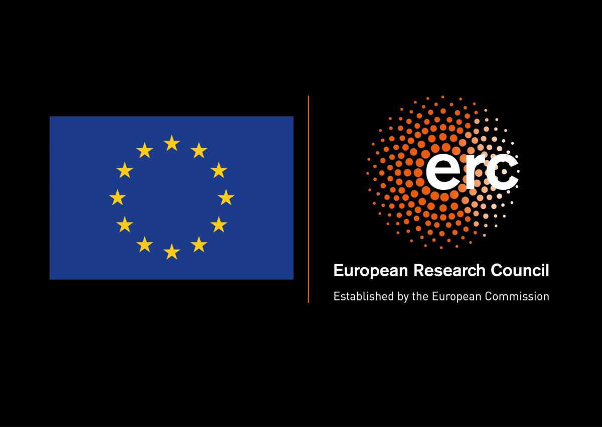 ERC - EU flag for projects funded under FP7 or Horizon 2020
