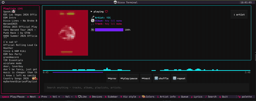 Visualizer toggle