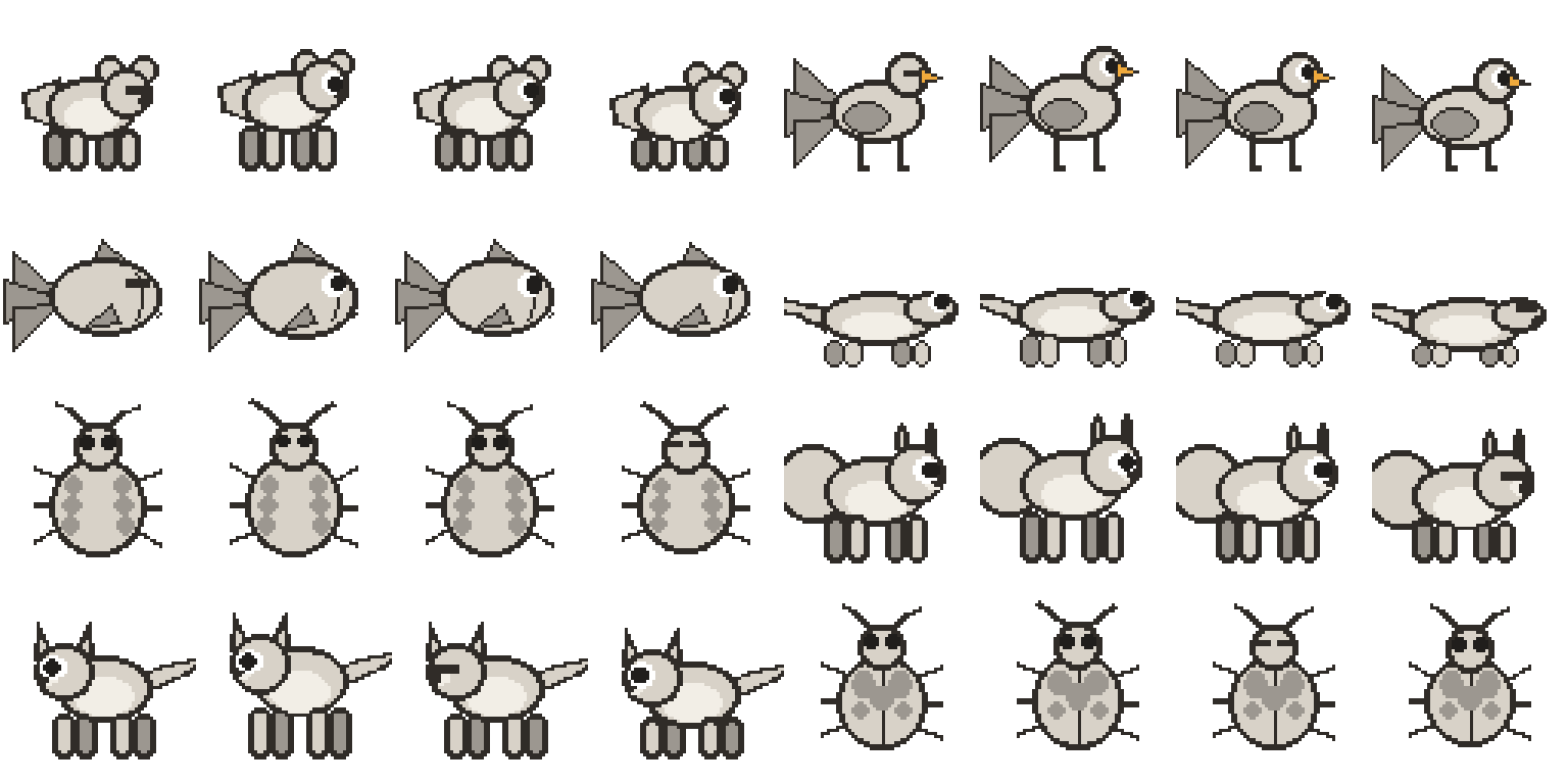 Critter roster: 5 archetypes