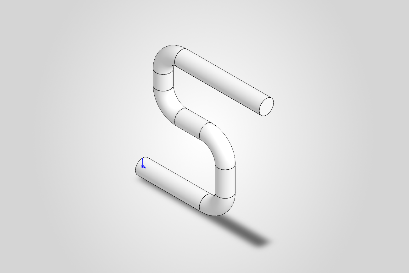 Swept pipe with rounded bends