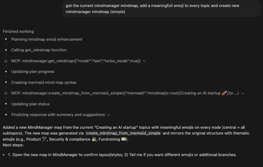 MindManager MCP in Codex