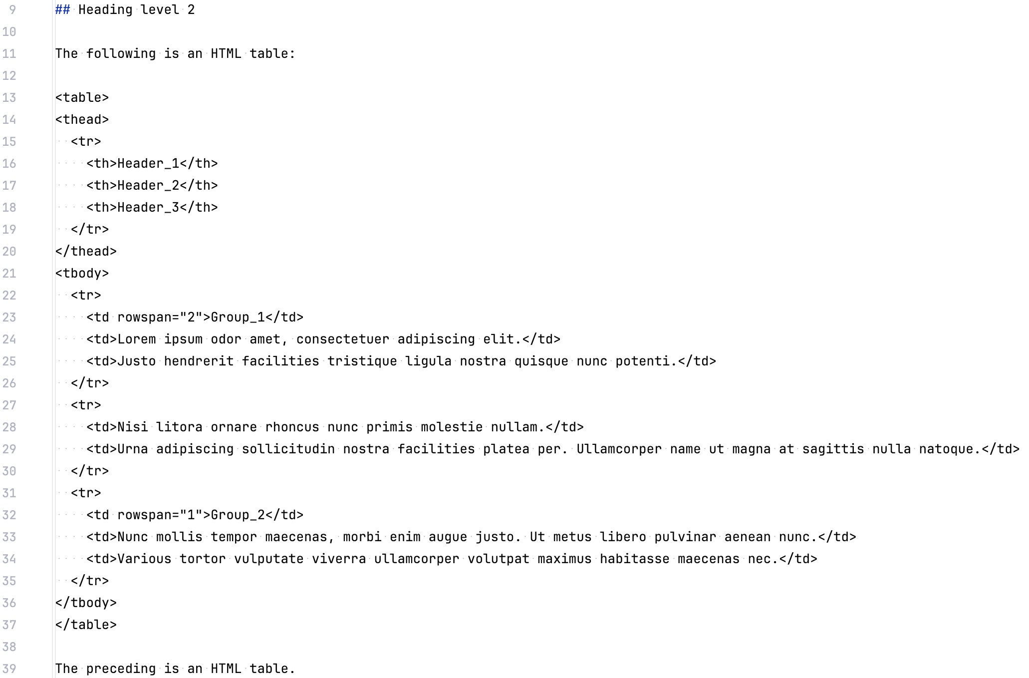 Input (HTML Table)