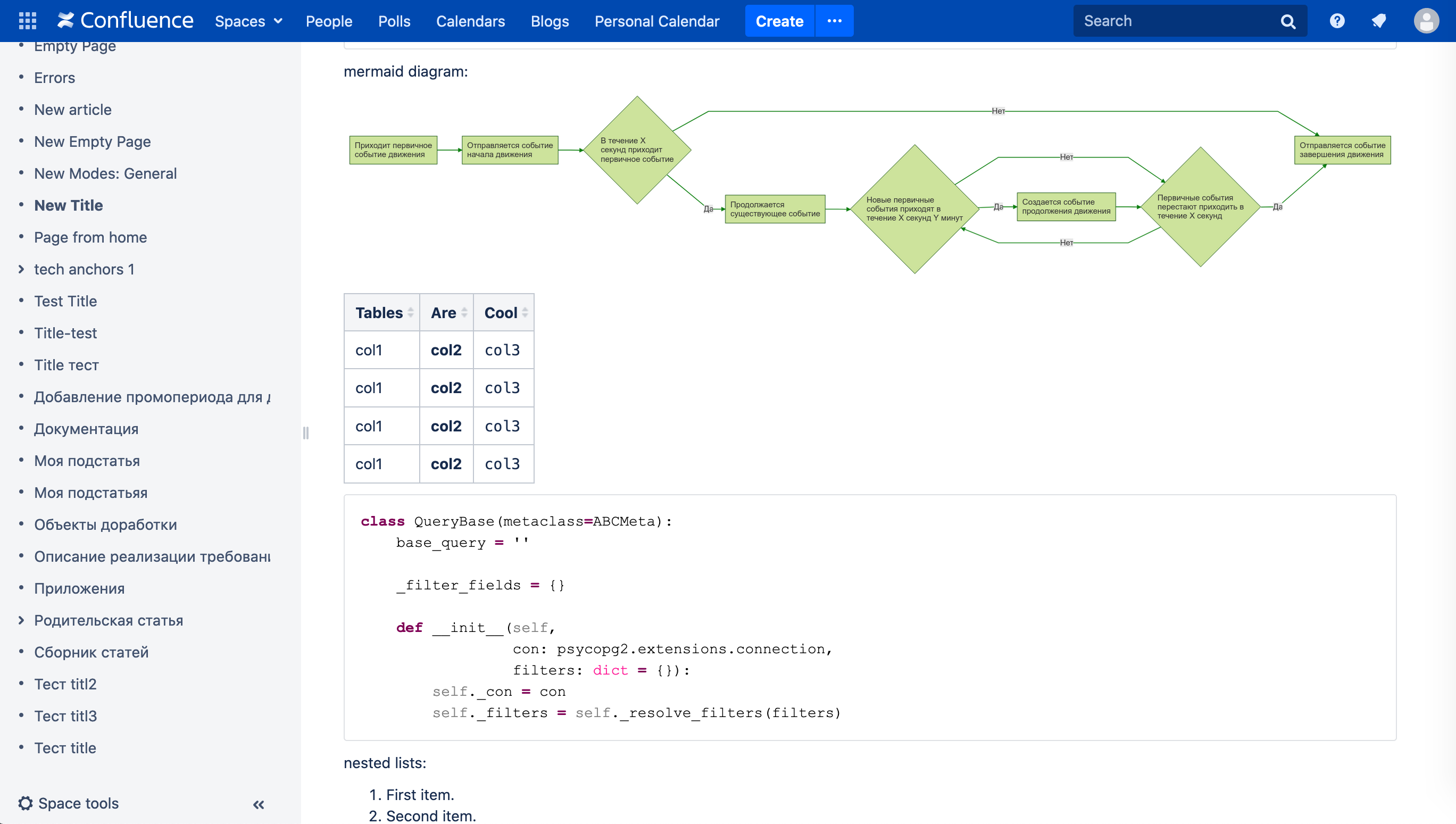 Confluence page built with Foliant