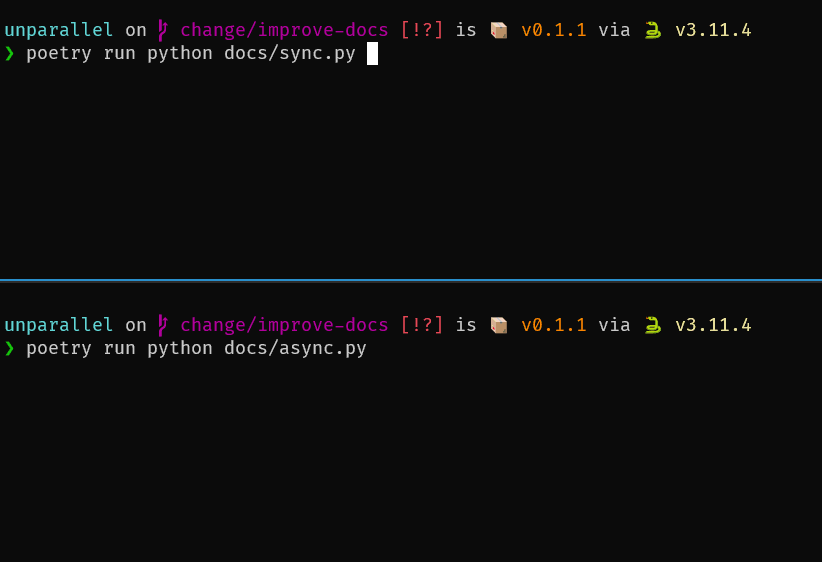 Unparallel pypi