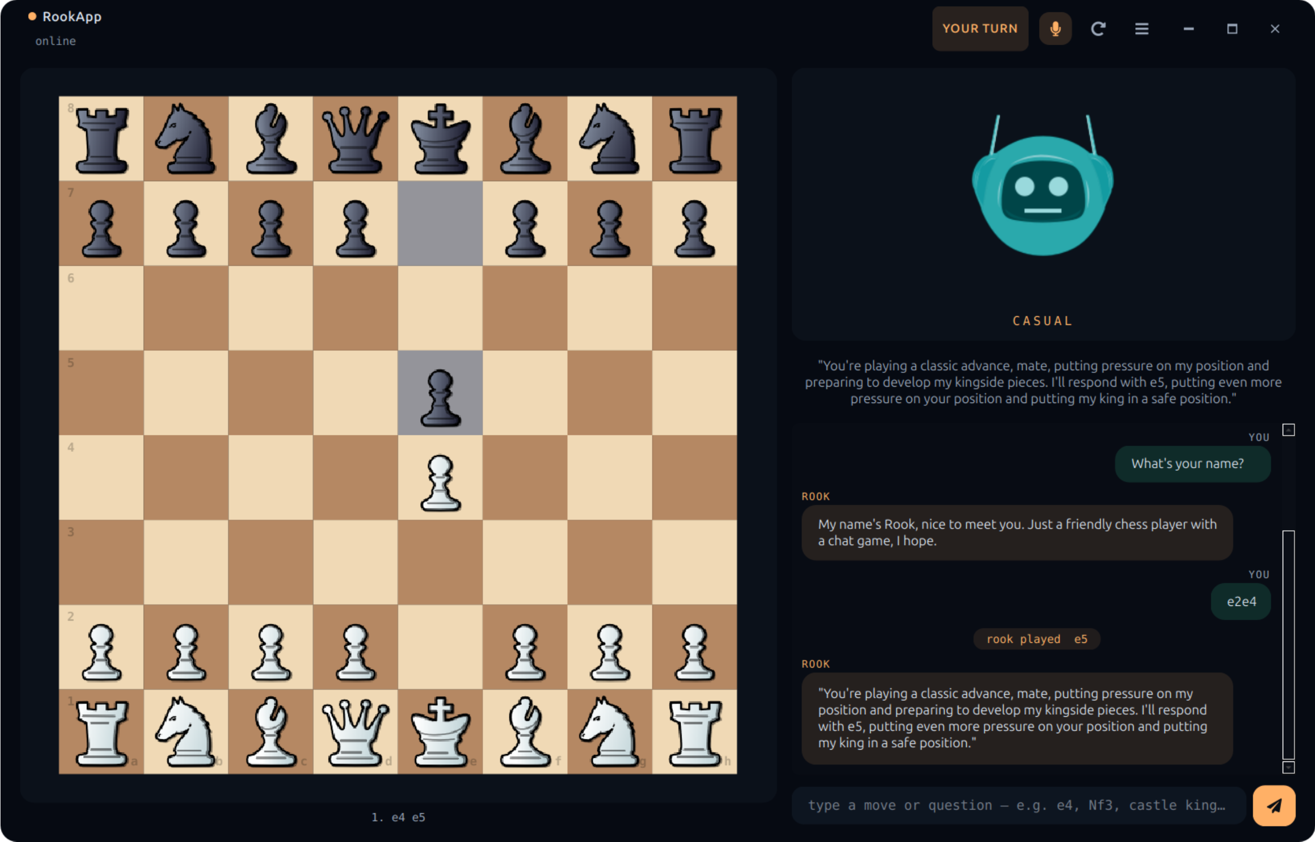 RookApp — PySide6 desktop chess robot