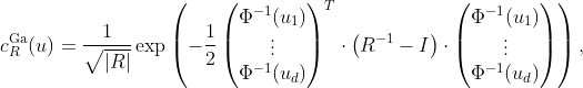 Gaussian copula