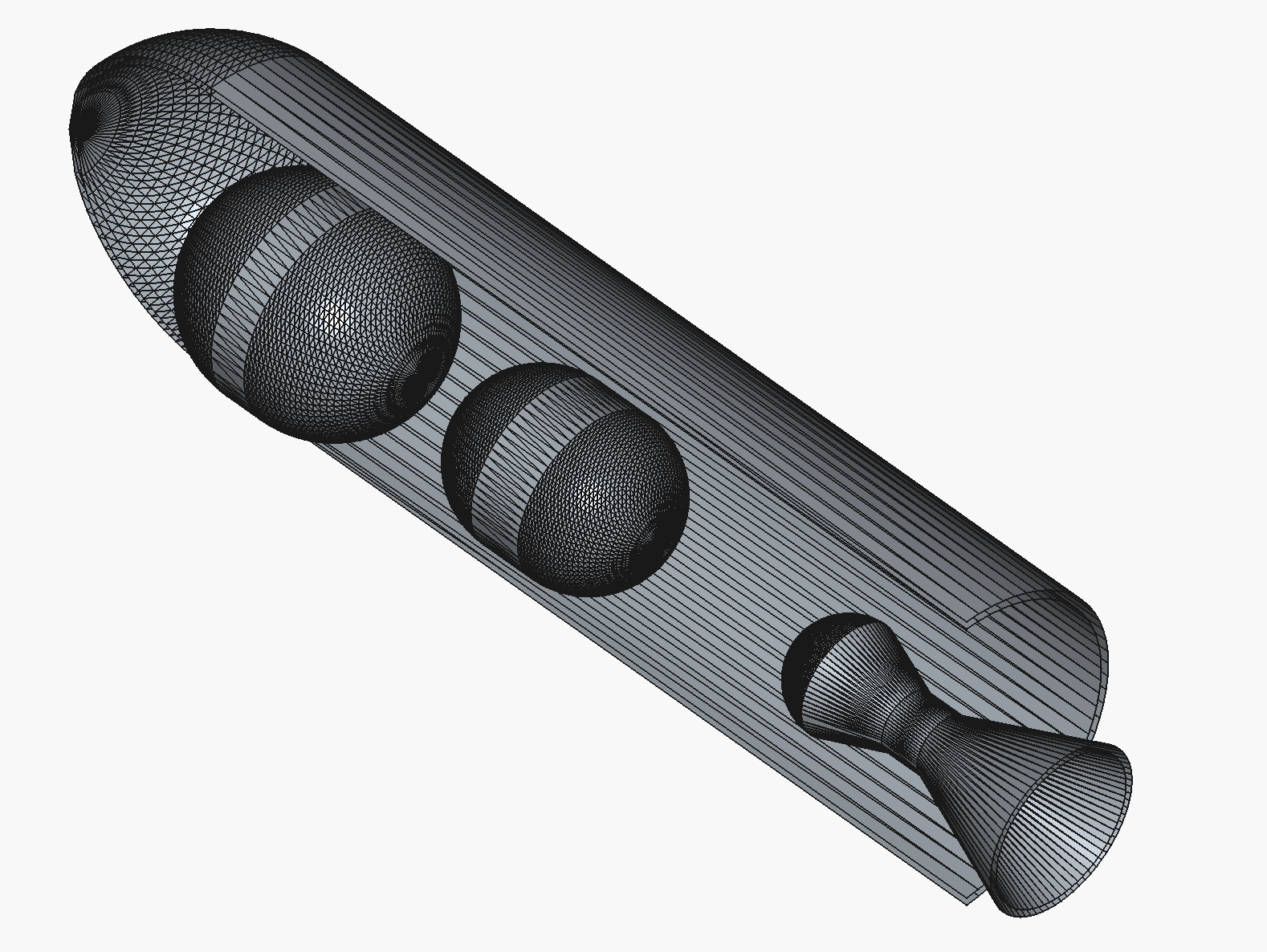 **yapCAD** rocket cutaway STEP export