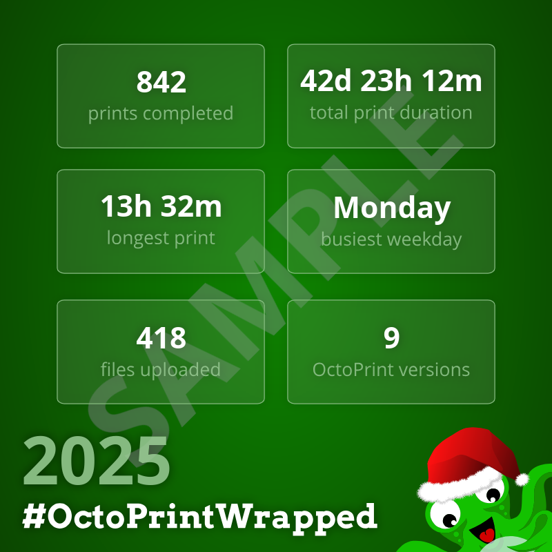 Demo OctoPrint Wrapped share picture