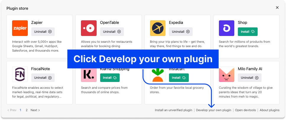 Develop your own plugin (1)