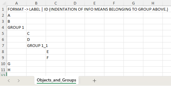 Spreadsheet Object Entry