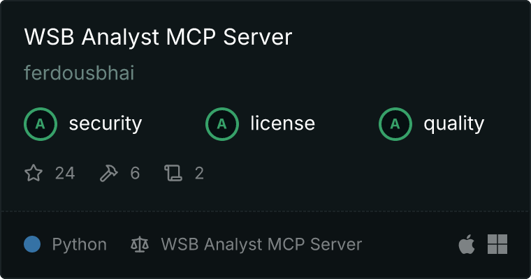 WSB Analyst Server MCP server