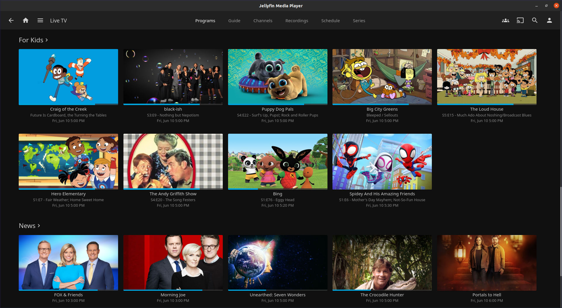 Jellyfin Media Player screenshot