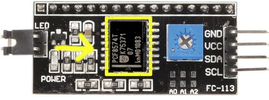 I2C on the back of LCD