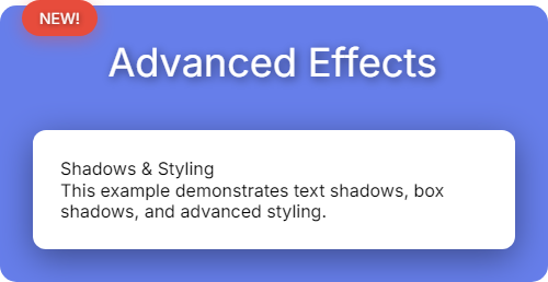Shadows and Effects
