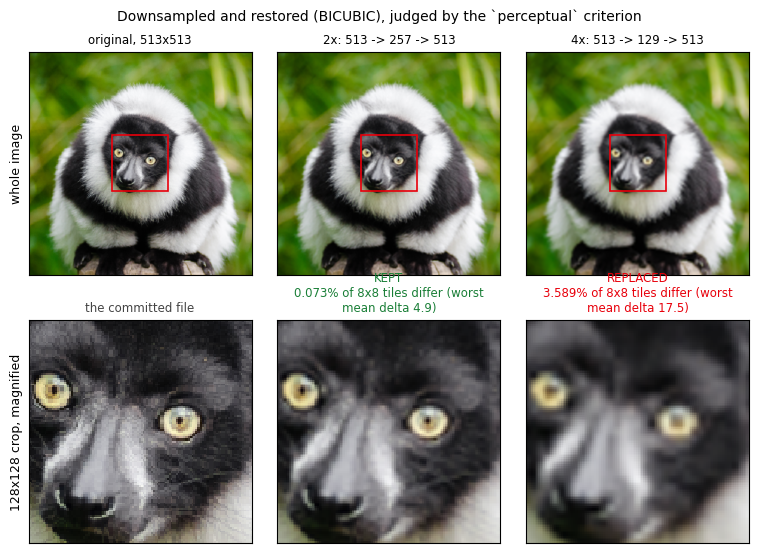 perceptual keeps a 2x resample-and-restore and replaces a 4x one