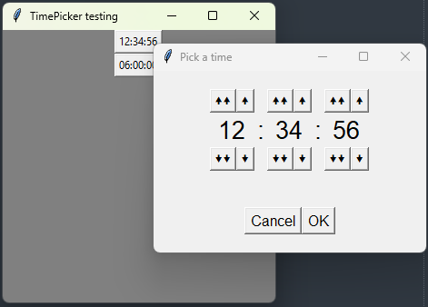 TimePicker test