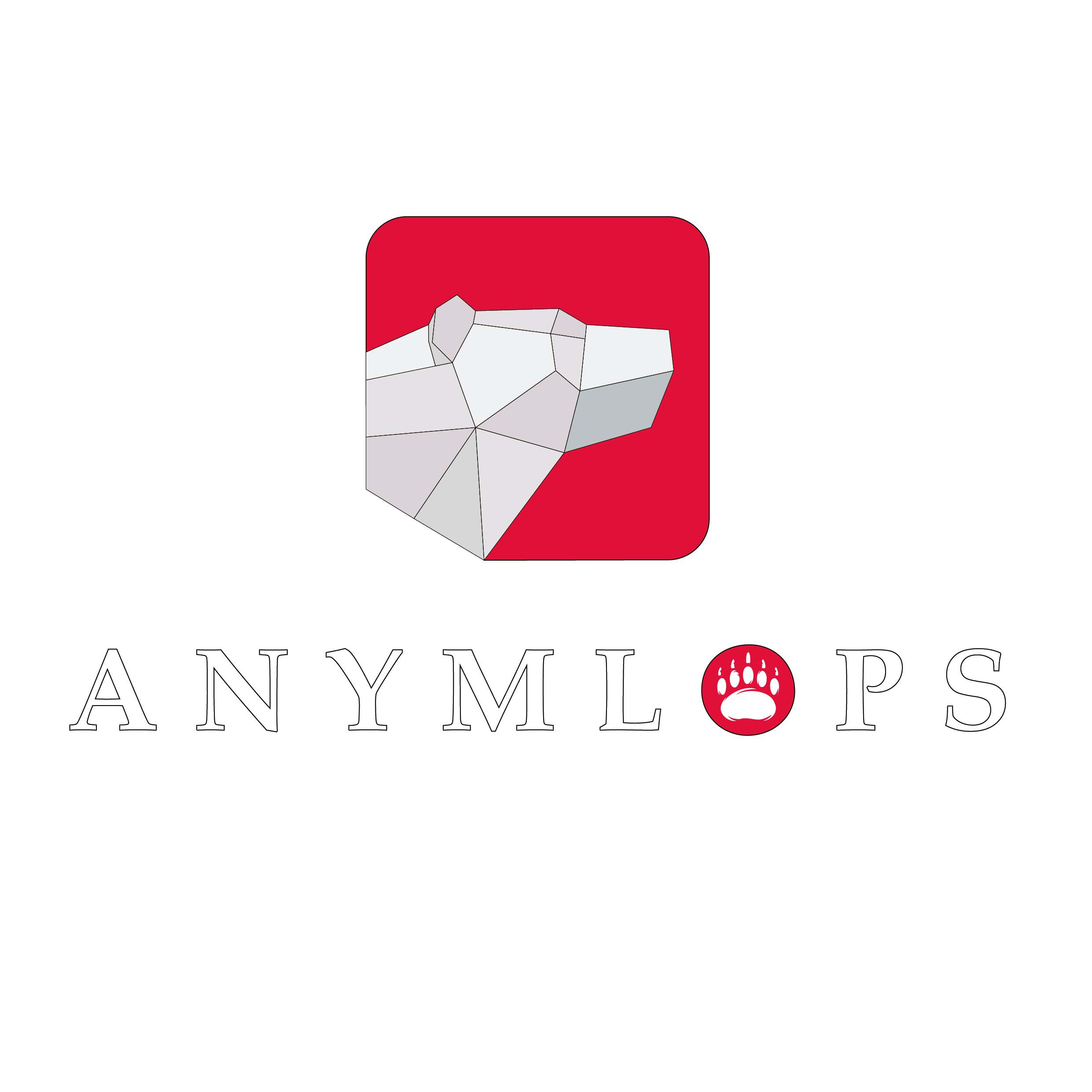Anymlops logo mark - text will be black in light color mode and white in dark color mode.
